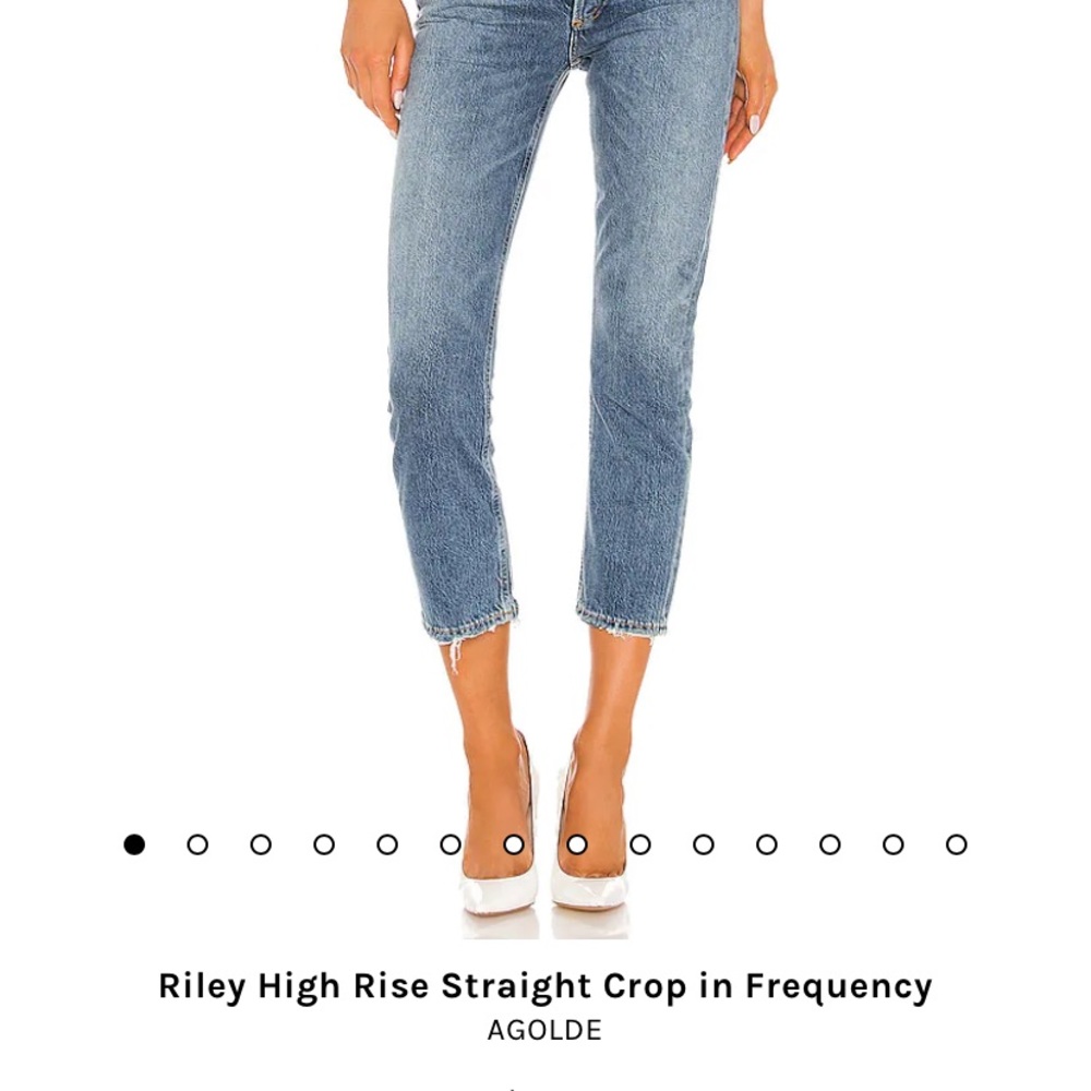 AGOLDE • Riley High Rise Straight Crop Frequency Size 26